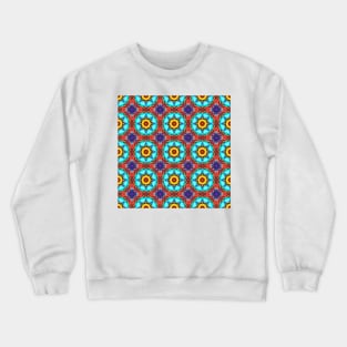 Moroccan arabic oriental tile pattern Crewneck Sweatshirt